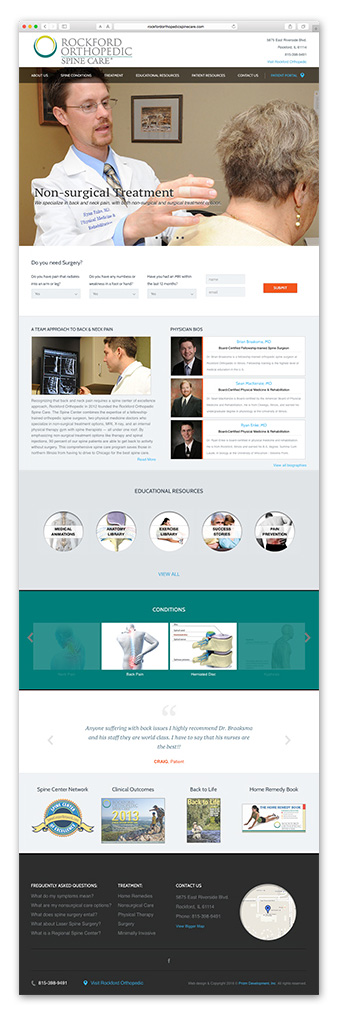 Prizm develops educational websites for spine surgeons