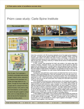 Spine center case study