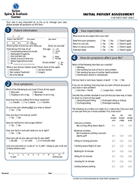 back pain clinical outcomes and patient satisfaction